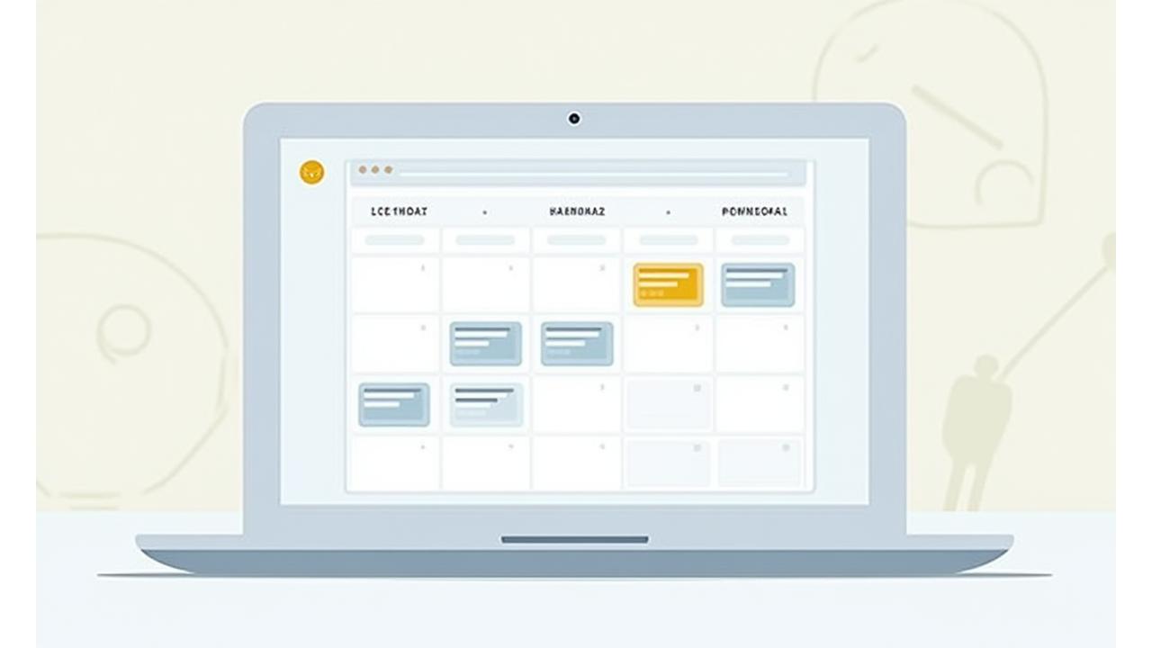 다양한 시간 옵션이 표시된 유연한 청소 일정 달력