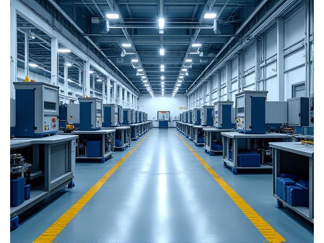 정돈된 산업 제조 시설 내부의 모습