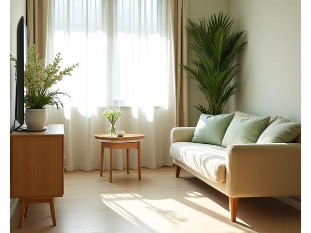 아늑하고 청결한 펜션 거실 공간