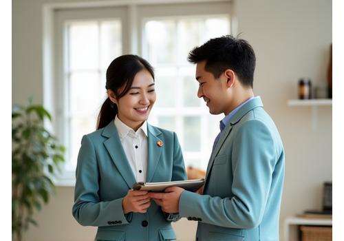 친절한 전문가가 고객과 상담하는 모습