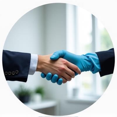 약속과 신뢰를 상징하는 손 잡는 모습