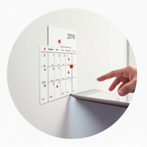 달력에 이사 청소 일자가 표시된 모습